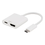 Deltaco Adapter USB-C til HDMI 60W Hvid