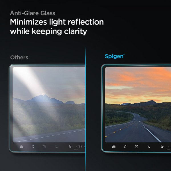 Spigen Skærmbeskyttelse GLAS.tR EZ Fit Anti-Glare Tesla Model Y/Model 3 (2017-2023)