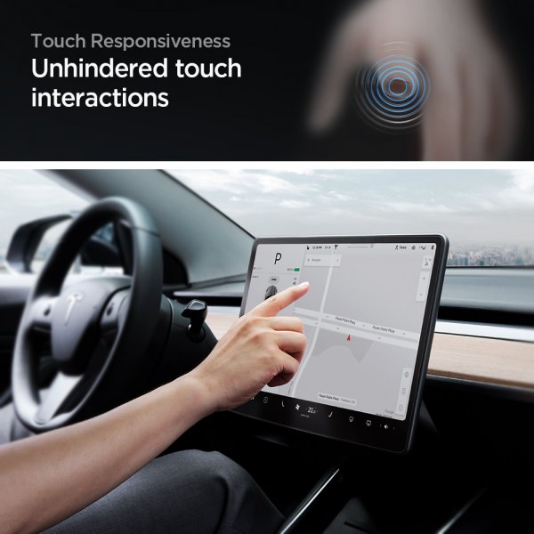 Spigen Skærmbeskyttelse GLAS.tR EZ Fit Anti-Glare Tesla Model Y/Model 3 (2017-2023)