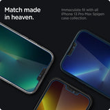 Spigen iPhone 13 Pro Max/iPhone 14 Plus Skærmbeskyttelse GLAS.tR EZ Fit Privacy 2-pak