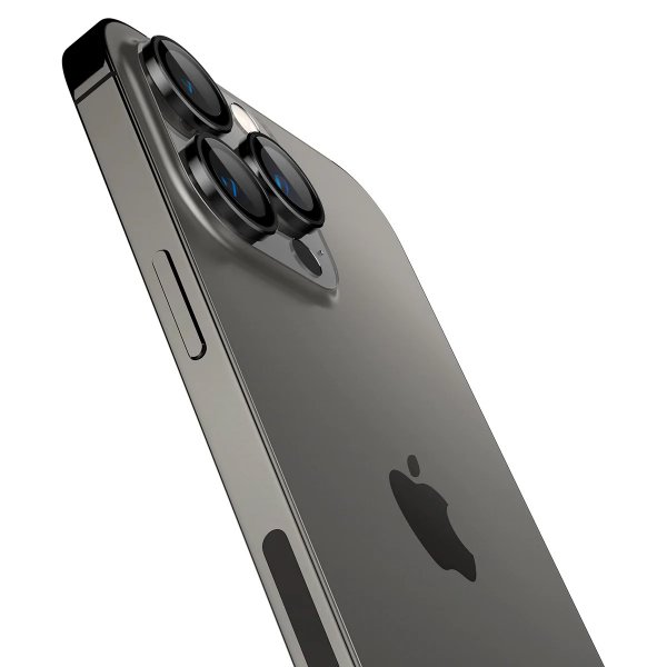 Spigen iPhone 14/15/16/17 Pro & Pro Max Kamerabeskyttelse GLAS.tR EZ Fit Optik Pro 2-pak Sort