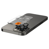 Spigen iPhone 14/15/16/17 Pro & Pro Max Kamerabeskyttelse GLAS.tR EZ Fit Optik Pro 2-pak Sort