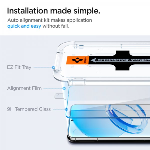 Spigen Samsung Galaxy S23 Plus Skærmbeskyttelse GLAS.tR EZ Fit 2-pak