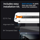 Spigen iPhone 15 Pro Max Skærmbeskyttelse GLAS.tR EZ Fit FC Sort 2-pak