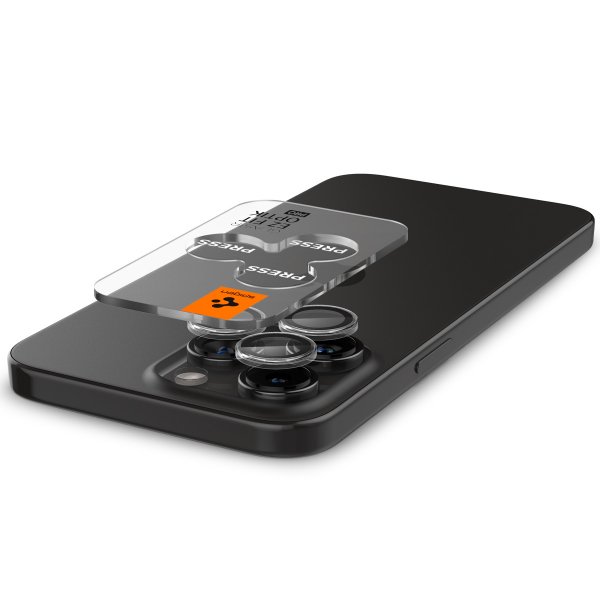 Spigen iPhone 14/15/16/17 Pro & Pro Max Kamerabeskyttelse GLAS.tR EZ Fit Optik Pro 2-pak Crystal Clear