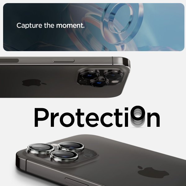 Spigen iPhone 14/15/16/17 Pro & Pro Max Kamerabeskyttelse GLAS.tR EZ Fit Optik Pro 2-pak Crystal Clear