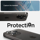 Spigen iPhone 14/15/16/17 Pro & Pro Max Kamerabeskyttelse GLAS.tR EZ Fit Optik Pro 2-pak Crystal Clear