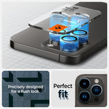 Spigen iPhone 14/15/16/17 Pro & Pro Max Kamerabeskyttelse GLAS.tR EZ Fit Optik Pro 2-pak Crystal Clear