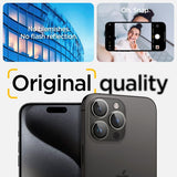 Spigen iPhone 14/15/16/17 Pro & Pro Max Kamerabeskyttelse GLAS.tR EZ Fit Optik Pro 2-pak Crystal Clear