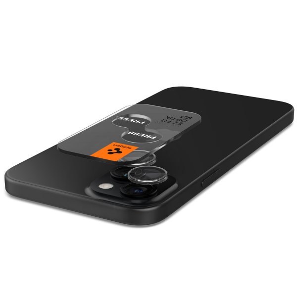 Spigen iPhone 14/15/14 Plus/15 Plus Kamerabeskyttelse GLAS.tR EZ Fit Optik Pro Crystal Clear 2-pak
