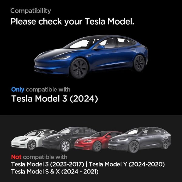 Spigen Skærmbeskyttelse GLAS.tR EZ FIT Anti-Glare Tesla Model 3 (2024)