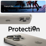 Spigen iPhone 15 Pro/iPhone 15 Pro Max Kamerabeskyttelse GLAS.tR EZ Fit Optik Pro 2-pak Natural Titanium