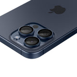Spigen iPhone 15 Pro/iPhone 15 Pro Max Kamerabeskyttelse GLAS.tR EZ Fit Optik Pro 2-pak Blue Titanium