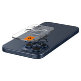 Spigen iPhone 15 Pro/iPhone 15 Pro Max Kamerabeskyttelse GLAS.tR EZ Fit Optik Pro 2-pak Blue Titanium