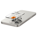 Spigen iPhone 15 Pro/iPhone 15 Pro Max Kamerabeskyttelse GLAS.tR EZ Fit Optik Pro 2-pak White Titanium
