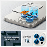 Spigen iPhone 15 Pro/iPhone 15 Pro Max Kamerabeskyttelse GLAS.tR EZ Fit Optik Pro 2-pak White Titanium