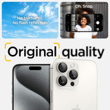 Spigen iPhone 15 Pro/iPhone 15 Pro Max Kamerabeskyttelse GLAS.tR EZ Fit Optik Pro 2-pak White Titanium
