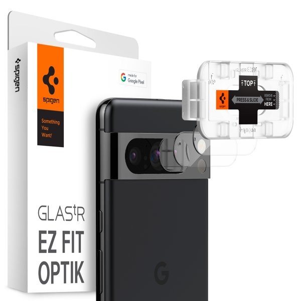 Spigen Google Pixel 8 Pro Kamerabeskyttelsesglas Glas.tR EZ Fit Optik Crystal Clear 2-pak