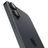 Spigen iPhone 16/iPhone 16 Plus Kamerabeskyttelse GLAS.tR EZ Fit Optik Pro 2-pak Sort