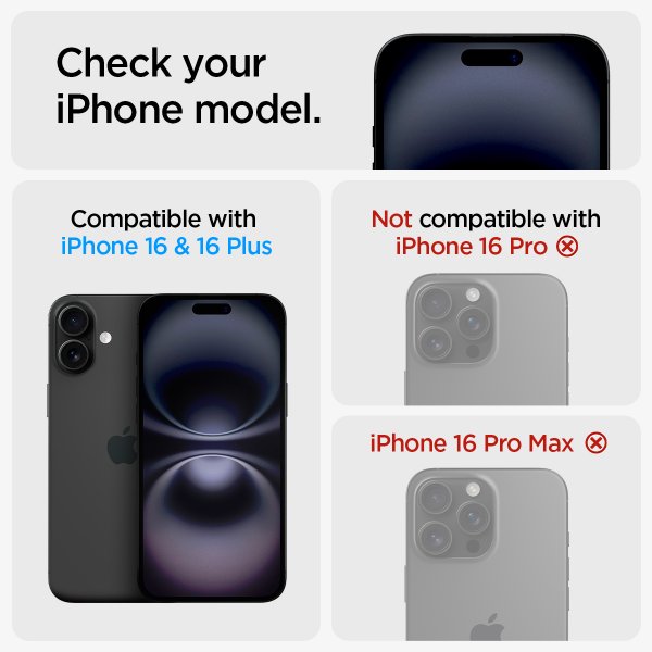 Spigen iPhone 16/iPhone 16 Plus Kamerabeskyttelse GLAS.tR EZ Fit Optik Pro 2-pak Sort