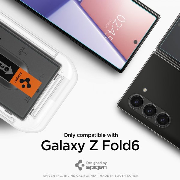 Spigen Samsung Galaxy Z Fold 6 Skærmbeskytter GLAS.tR EZ Fit 2-pak