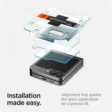 Spigen Samsung Galaxy Z Flip 6/Flip 7 FE Skærmbeskytter GLAS.tR EZ Fit 2-pak
