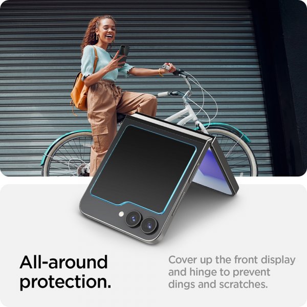 Spigen Samsung Galaxy Z Flip 6/Flip 7 FE Skærmbeskytter GLAS.tR EZ Fit 2-pak