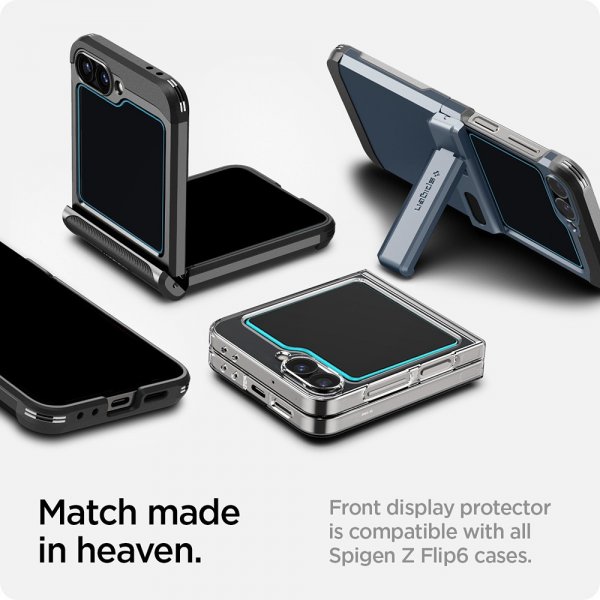 Spigen Samsung Galaxy Z Flip 6/Flip 7 FE Skærmbeskytter GLAS.tR EZ Fit 2-pak
