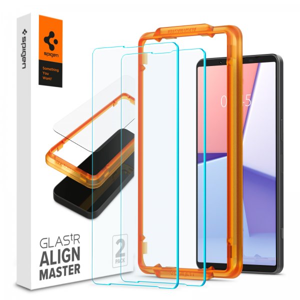 Spigen Sony Xperia 1 VI Skærmbeskytter GLAS.tR ALIGNmaster 2-pak