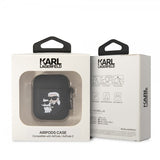 Karl Lagerfeld AirPods 1/2 Cover 3D Logo Sort