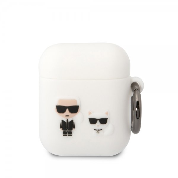 Karl Lagerfeld AirPods 1/2 Skal 3D Logo Hvid