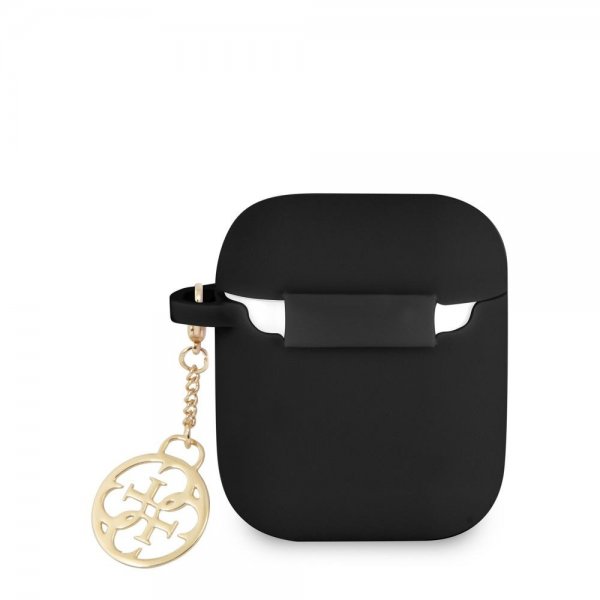 Guess AirPods 1/2 Cover Classic Logo 4G Charm Sort
