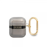 Guess AirPods 1/2 Cover Printed Stripe & Gold Hook Sort