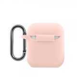Lacoste AirPods 1/2 Cover Flydende Silikone Blankt Logo Rosa