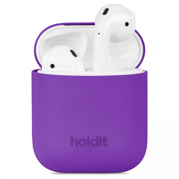 holdit AirPods 1/2 Silikone Cover Bright Purple