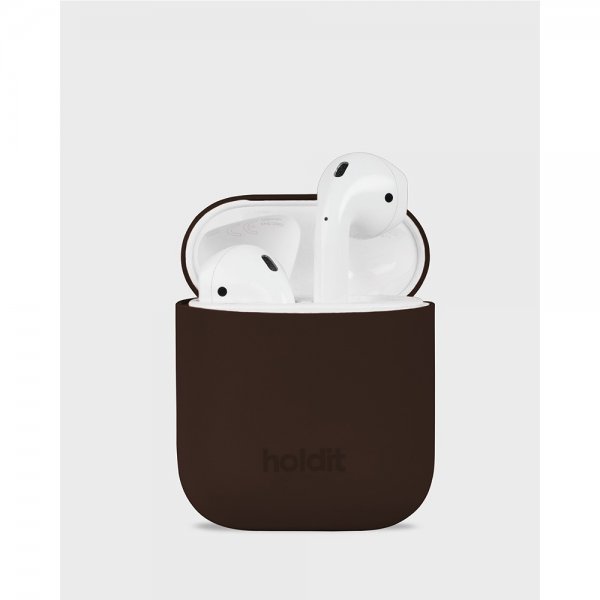 holdit AirPods 1/2 Cover Silikone Chocolate