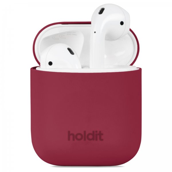 holdit AirPods 1/2 Silikonecover Red Velvet