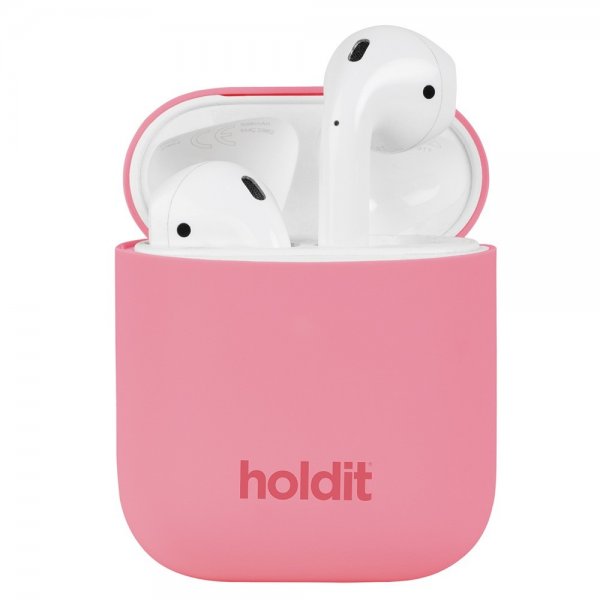 holdit AirPods 1/2 Cover Silikone Rouge Pink
