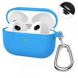 Enkay AirPods 3 Silikone Cover med Karabinhage Blå