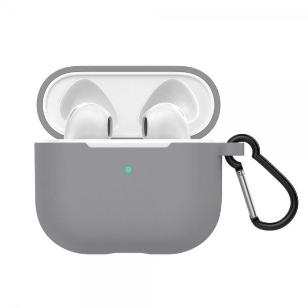 AirPods 3 Etui med karabinhage Grå