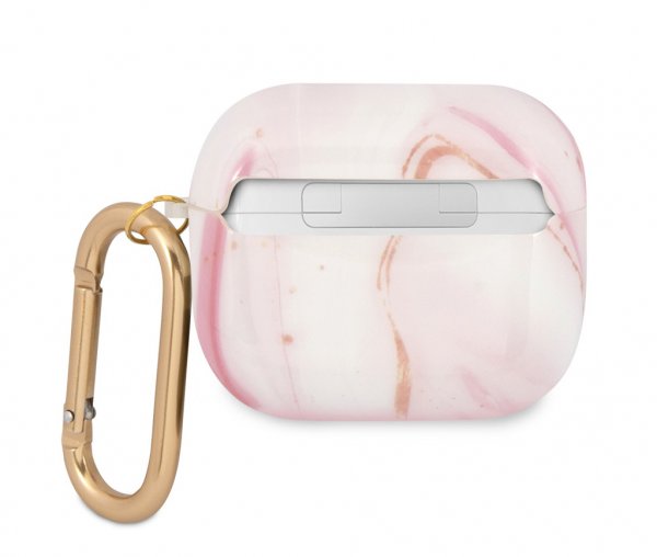 Guess AirPods 3 Etui Shiny Marble Rosa