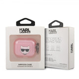 Karl Lagerfeld AirPods 3 Cover Embossed Choupette Glitter Rosa