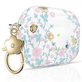 Kingxbar AirPods 3 Etui Flora Series Rosa Blå