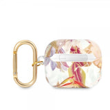 Guess AirPods 3 Etui Blomsterprint & Guldkrog Lilla