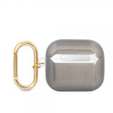 Guess AirPods 3 Etui Printed Stripe & Gold Hook Sort