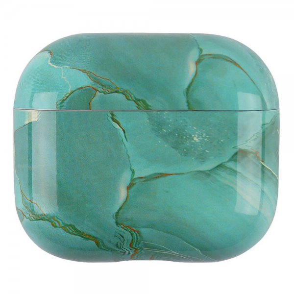 AirPods 3 Cover Marmormønster Grøn