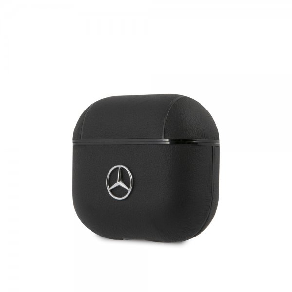 Mercedes Benz AirPods 3 Cover Metal Logo Sort