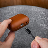 Repareret AirPods 3 Cover PodsLeather MagSafe Brun