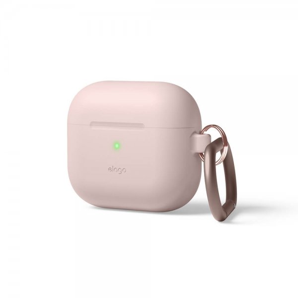 Elago AirPods 3 Cover Silikone Hang Case Sand Pink