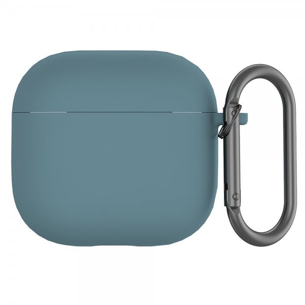 AirPods 4 Silikone Cover med Karabinhage Grøn